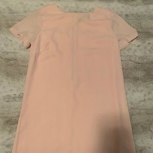soft pink shift dress